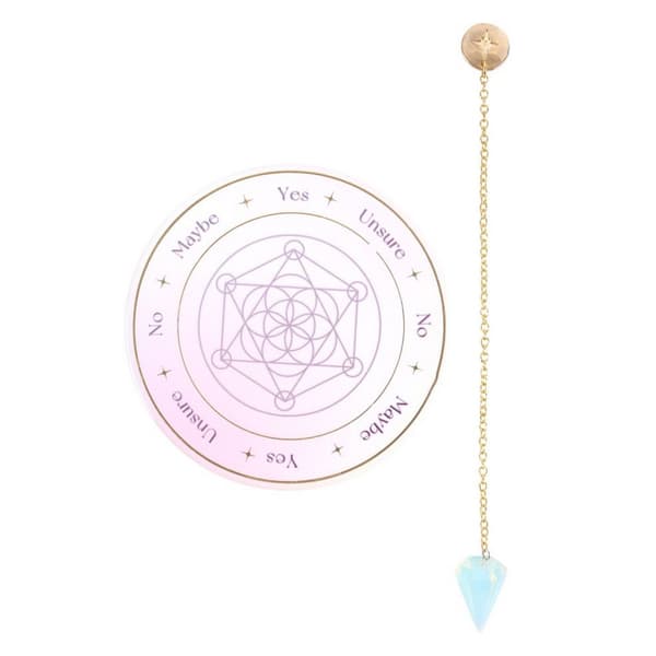 Något Annorlunda Opalit Pendel Divination Kit En Storlek Wh White/Gold/Blue One Size