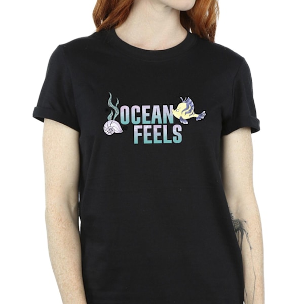 Disney Dam/Kvinnor Den Lilla Sjöjungfrun Ocean Bomull Boyfriend Black XXL