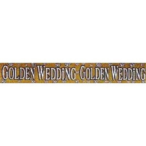 Gyllene (50:e) bröllopsdagsbanner One Size Guld Gold One Size