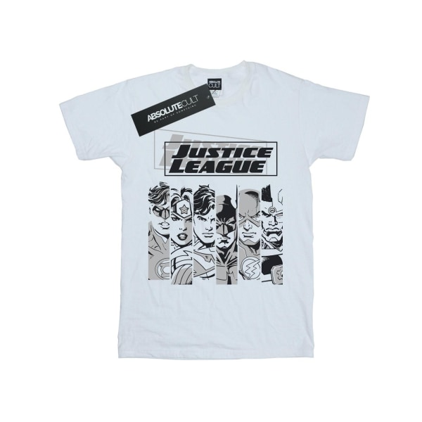 DC Comics Boys Justice League Stripes T-shirt 7-8 år vit White 7-8 Years