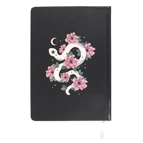 Something Different Serpentine Floral Snake A5-anteckningsbok, en storlek Black/Pink/White One Size