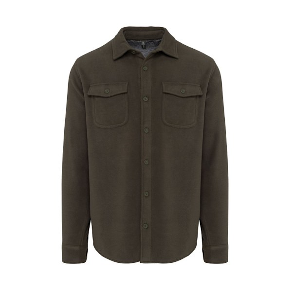 Kariban Sherpa-fodrad fleece-skjorta för män 3XL mörk khakigrå Dark Khaki/Storm Grey 3XL