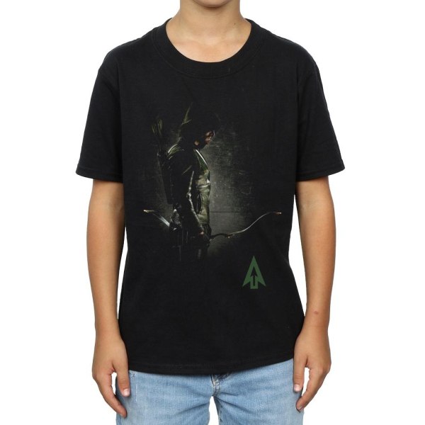 DC Comics Boys Arrow Hooded Focus T-Shirt 7-8 år Svart Black 7-8 Years