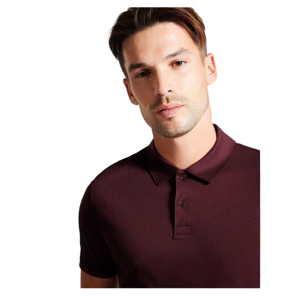 Ted Baker Herr Zeiter Bomull Pikétröja S Vinröd Maroon S