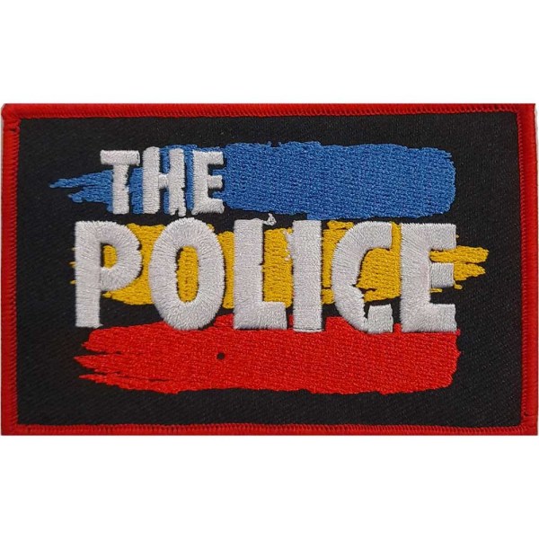 Police Logo Stripe Patch One Size Svart/Röd Black/Red One Size