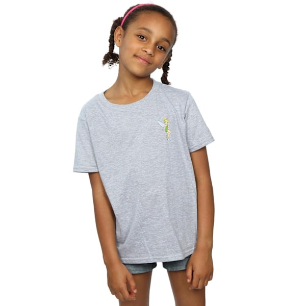 Disney Girls Tinkerbell Chest Cotton T-Shirt 5-6 år Sports G Sports Grey 5-6 Years