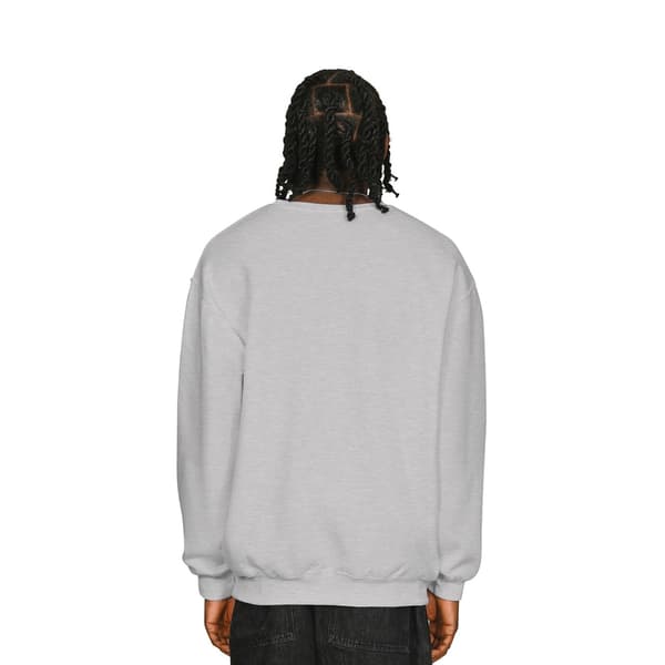 Casual Classics Herr Ringspun Bomull Hög Oversized Sweatshirt Ash Grey S