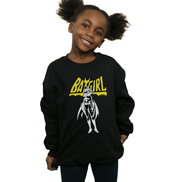 DC Comics Girls Batgirl Pose Sweatshirt 5-6 år Svart Black 5-6 Years