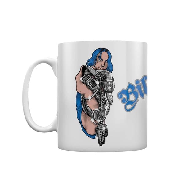 Billie Eilish Bling Mug En Storlek Vit/Blå White/Blue One Size