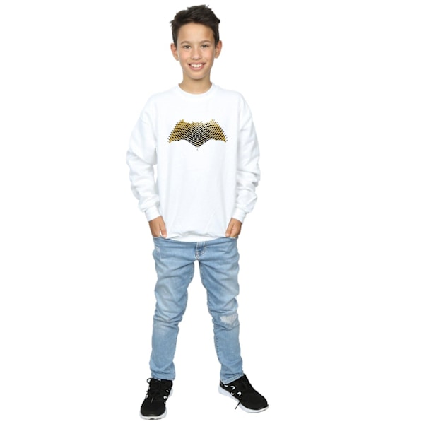 DC Comics Boys Justice League Movie Batman Logo Textured Sweats White 7-8 Years