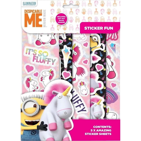 Despicable Me Fluffy Stickers Set (Förpackning med 6) En Storlek Flerfärgad Multicoloured One Size