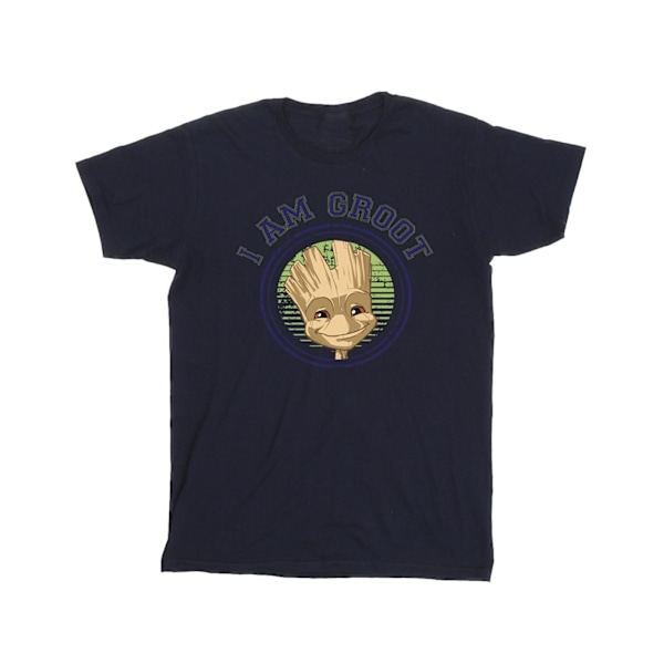 Guardians Of The Galaxy Girls Groot Varsity Bomull T-shirt 12-1 Navy Blue 12-13 Years