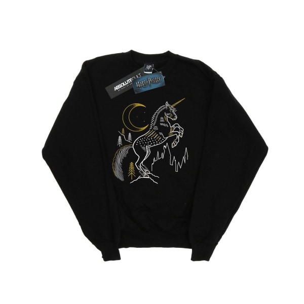 Harry Potter Dam/Dam Unicorn Line Art Sweatshirt L Svart Black L