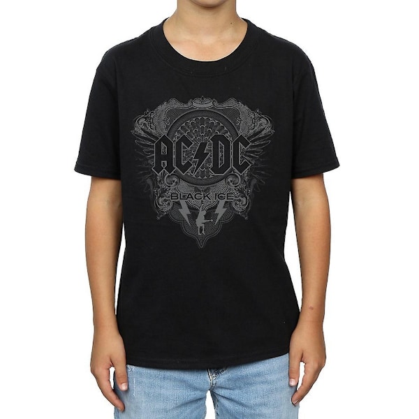 AC/DC Pojkar Black Ice Bomulls T-shirt 7-8 År Svart Black 7-8 Years