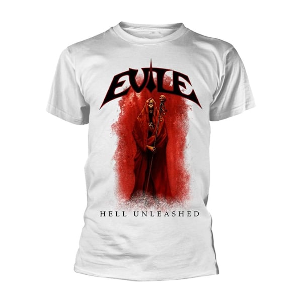 Evile Unisex Adult Hell Unleashed T-Shirt M Vit White M
