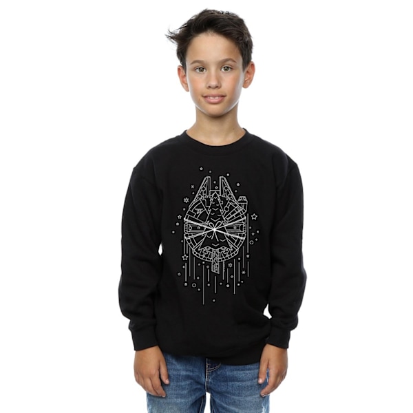 Star Wars Boys Millennium Falcon Julgran Leverans Sweatshirt Black 12-13 Years