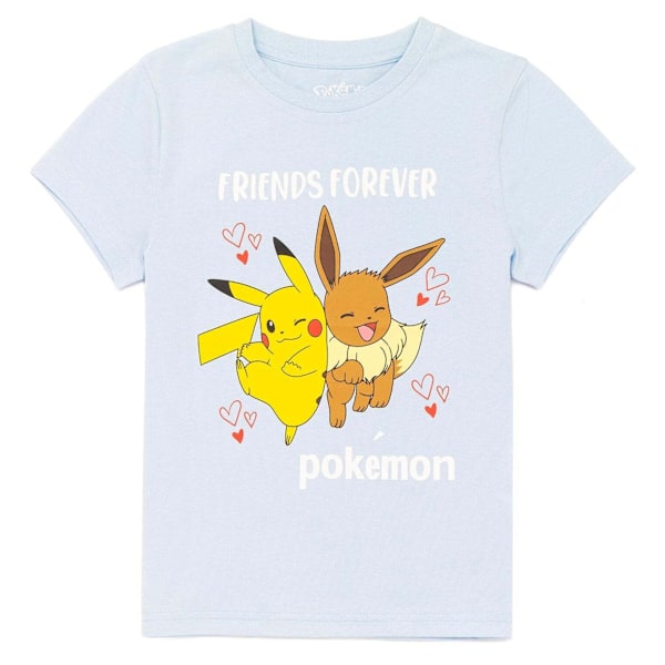 Pokemon Girls Eevee Pikachu T-shirt 5-6 år Blå/Gul/Orange Blue/Yellow/Orange 5-6 Years