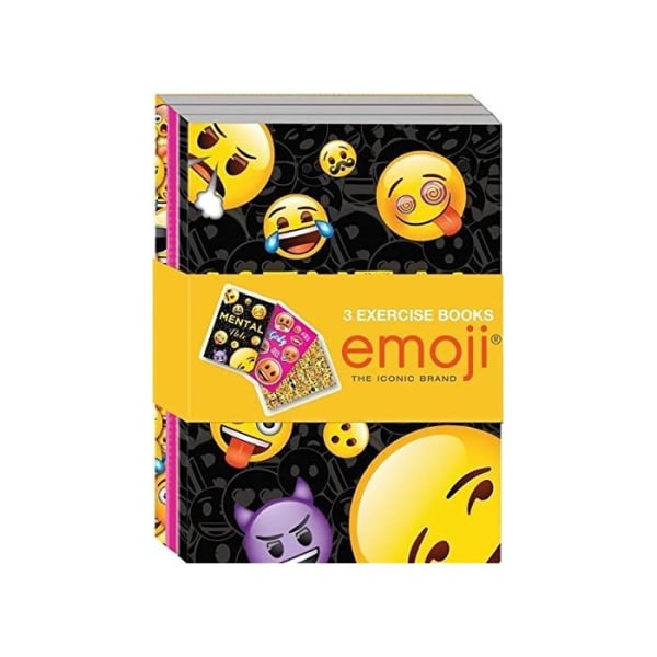 Emoji-anteckningsbok (paket med 3) One Size Flerfärgad Multicoloured One Size