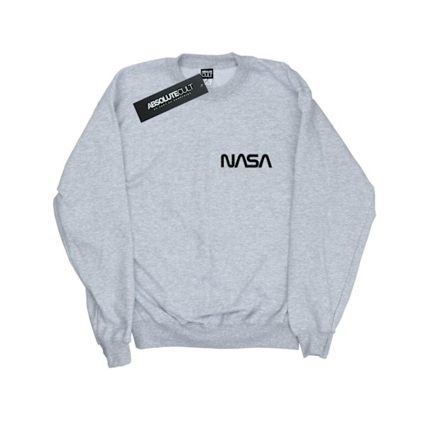 NASA Boys Modern Logo Chest Sweatshirt 7-8 år Sports Grey Sports Grey 7-8 Years