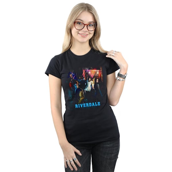 Riverdale Dam/Kvinnor Diner Booth Bomull T-shirt L Svart Black L