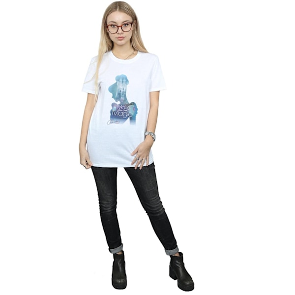 Disney Princess Dam/Damer Askungen Fylld Silhuett Bomull Boyfriend T-Shirt XXL Vit White XXL