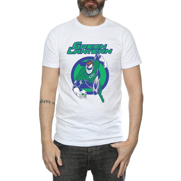 DC Comics Herr Grön Lykta Leap T-Shirt XL Vit White XL