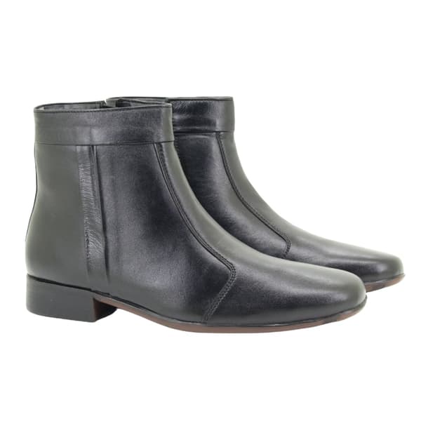 Scimitar Herr Inuti Blixtlås Plisserade Ankle Boots 7 UK Svart Black 7 UK