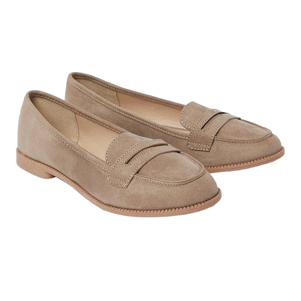 Dorothy Perkins Dam/Kvinnor Lara Penny Bred Loafers 4 UK Taupe Taupe 4 UK