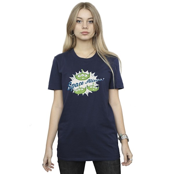Disney Womens/Ladies Toy Story Aliens Bomull Boyfriend T-Shirt Navy Blue 3XL