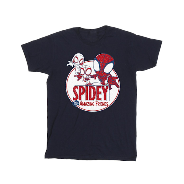 Marvel Spidey och hans fantastiska vänner cirkel T-shirt L Nav Navy Blue L