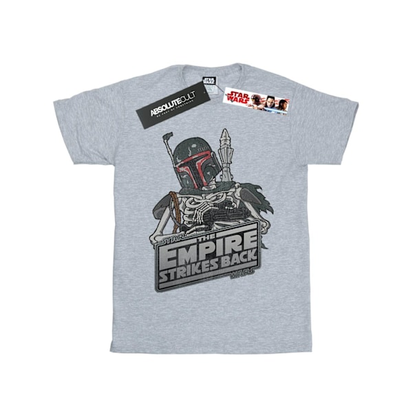 Star Wars Girls Boba Fett Skelett Bomull T-shirt 7-8 år Spo Sports Grey 7-8 Years