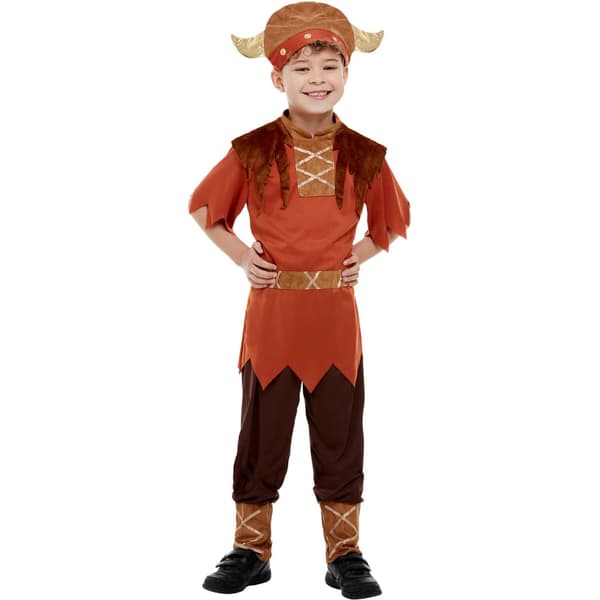 Smiffys Barn/Barn Vikingdräkt Set 7-9 År Brun Brown 7-9 Years