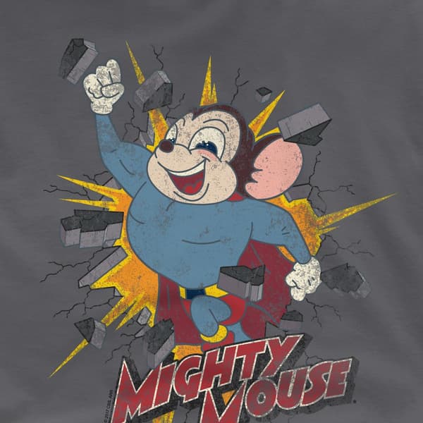 Mighty Mouse Herr Break Through T-Shirt XL Kolgrå Charcoal XL