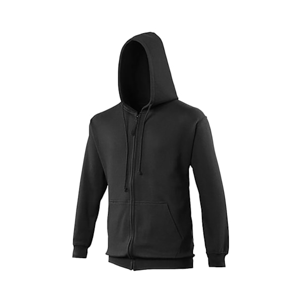 Awdis Plain Mens Hooded Full Zip Hoodie / Zoodie M Black Smoke Black Smoke M