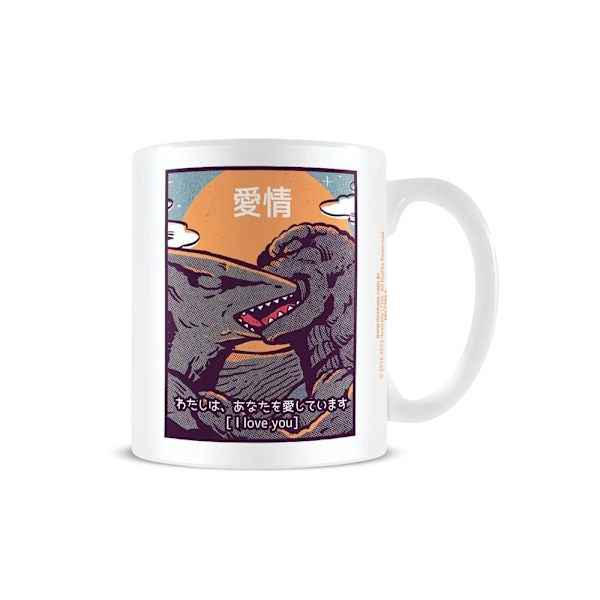 Ilustrata Kaiju Kiss Mug En Storlek Vit White One Size