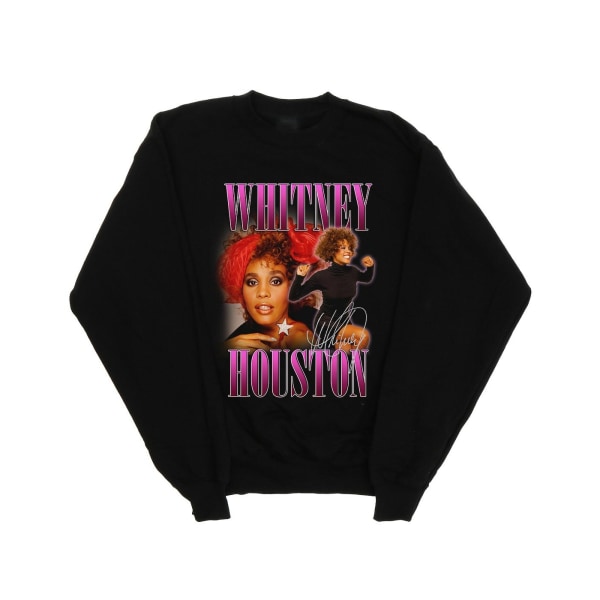 Whitney Houston Dam/Kvinnor Signatur Homage Sweatshirt S Bla Black S