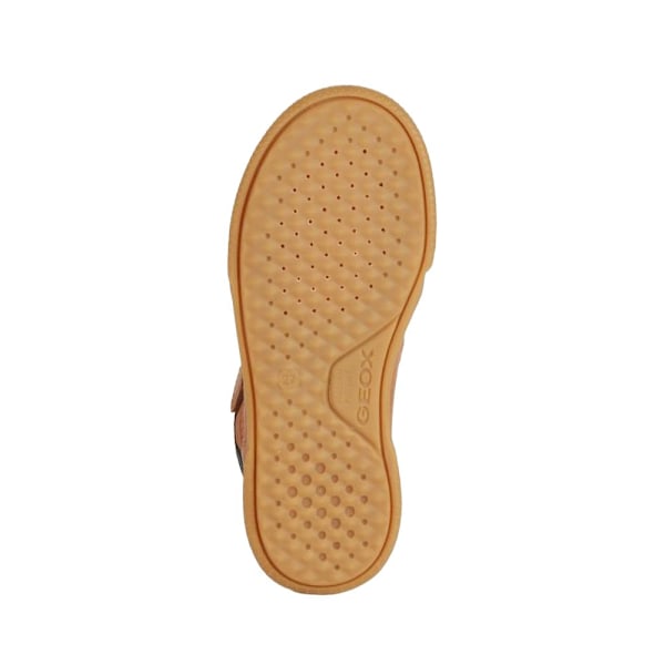 Geox Pojkar Vaxade Läder Sneakers 1 UK Cognac/Blå Cognac/Blue 1 UK