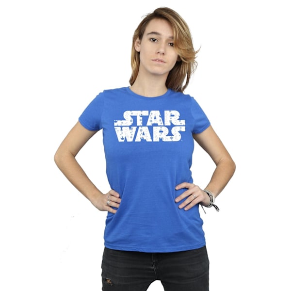 Star Wars Dam/Damer Jul-logotyp Bomull T-shirt XXL Royal Royal Blue XXL