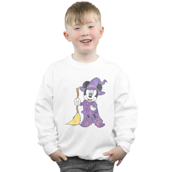 Disney Pojkar Minnie Mouse Häxdräkt Sweatshirt 7-8 År Vit White 7-8 Years