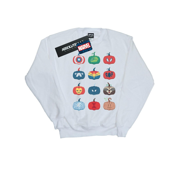 Marvel Girls Avengers Pumpa Ikoner Sweatshirt 3-4 År Vit White 3-4 Years