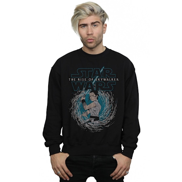 Star Wars Mens The Rise Of Skywalker Rey Whirl Sweatshirt 4XL B Black 4XL