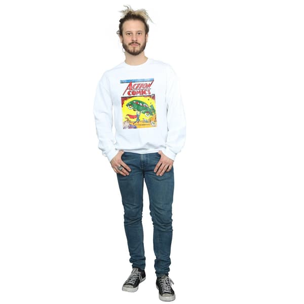 DC Comics Superman Action Comics Issue 1 Cover Sweatshirt för män White S
