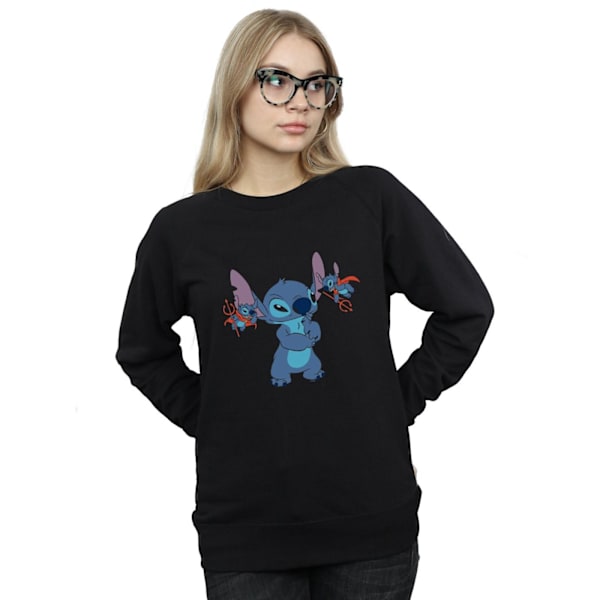 Disney Dam/Kvinnor Lilo Och Stitch Lilla Djävlar Sweatshirt X Black XXL