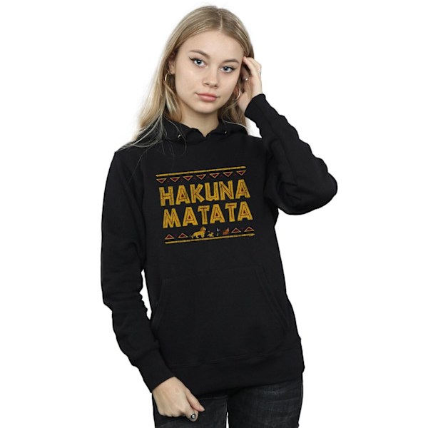 Disney Dam/Kvinnor Lejonkungen Hakuna Matata Hoodie XXL Svart Black XXL