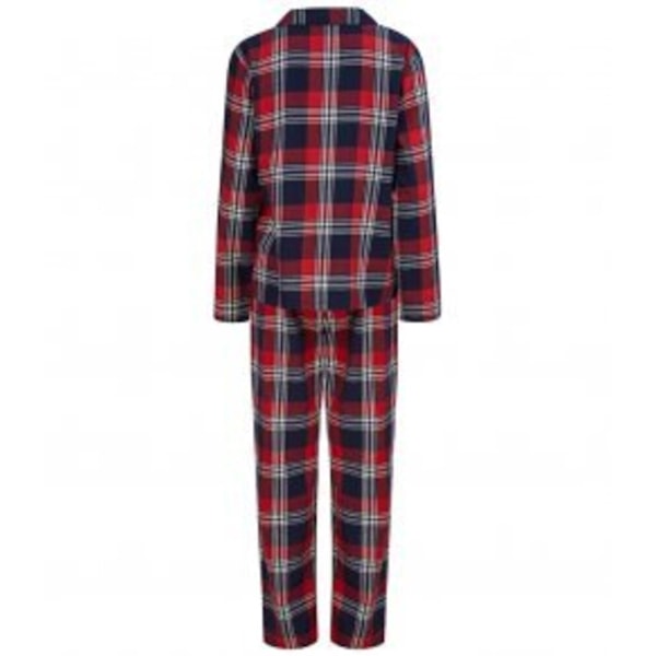 SF Dam/Dam Tartan Pyjamas Set S Röd/Marinblå Red/Navy S