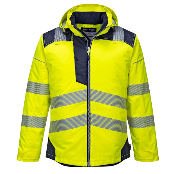 Portwest Herr PW3 Hi-Vis Vinterjacka 4XL Gul/Marinblå Yellow/Navy 4XL