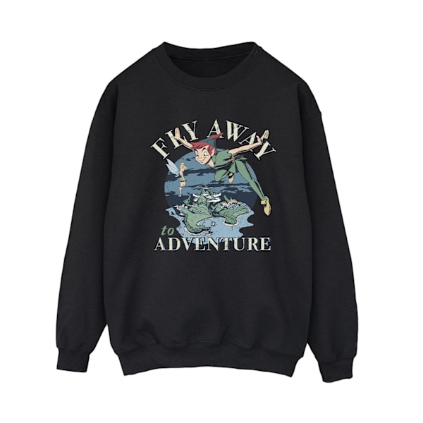 Disney Dam/Kvinnor Peter Pan Fly Away To Adventure Sweatshirt Black XXL