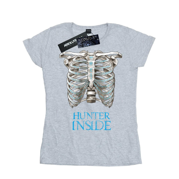 Supernatural Dam/Kvinnor Hunter Inside Bomull T-shirt S Sport Sports Grey S