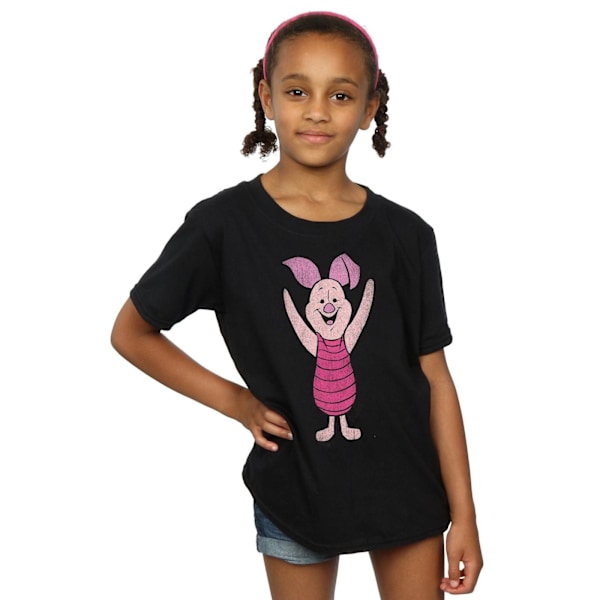 Winnie the Pooh Girls Classic Piglet Bomull T-shirt 12-13 år Black 12-13 Years