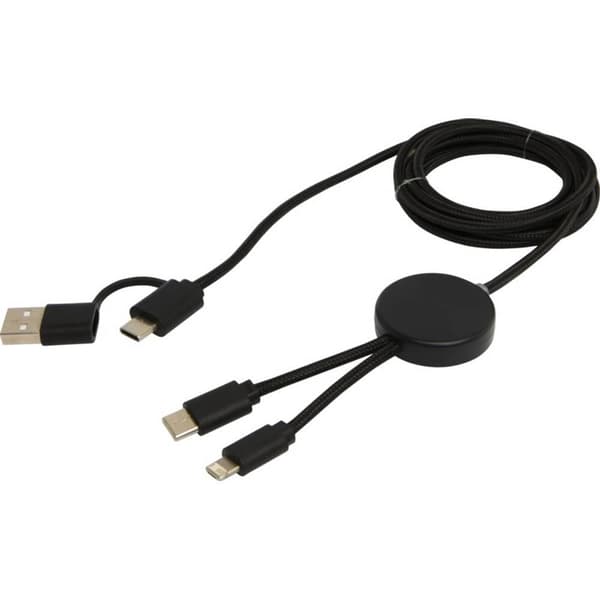 Citala Återvunnen ABS-plast 5 i 1 Laddningskabel One Size Soli Solid Black One Size